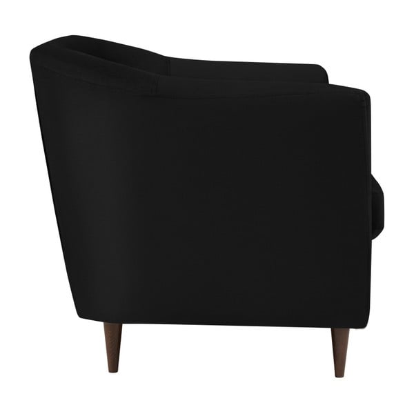 Canapea cu tapițerie din catifea Kooko Home GLAM, negru, 175 cm-image-1