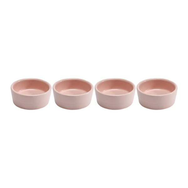 Set 4 boluri din ceramică Ladelle Dipped, 6 cm, roz pastel