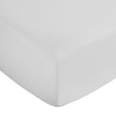 Cearceaf alb din bumbac satinat cu elastic 150x200 cm Cotton Sateen – Bianca
