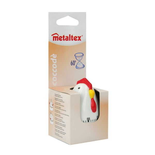Cronometru de bucătărie Metaltex Hen, alb-image-1