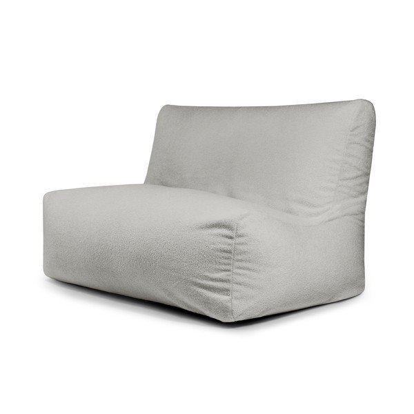 Fotoliu bean bag gri deschis cu tapițerie din țesătură bouclé Sofa Seat Lounge – SLOWDOWN