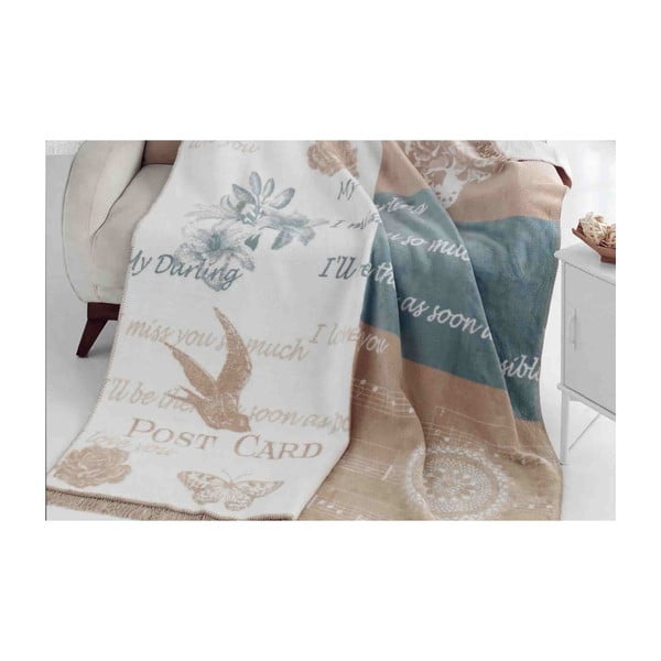 Pătură din amestec de bumbac Aksu Alexa, 200 x 150 cm