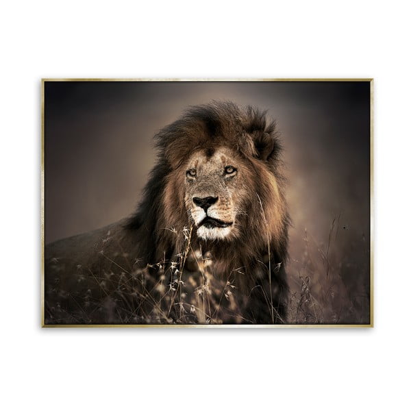 Tablou imprimat pe pânză Styler Golden Lion, 115 x 87 cm