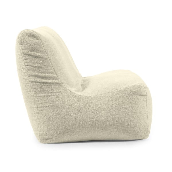 Fotoliu bean bag gri deschis cu tapițerie din țesătură bouclé Seat 100 Lounge – SLOWDOWN-image-3