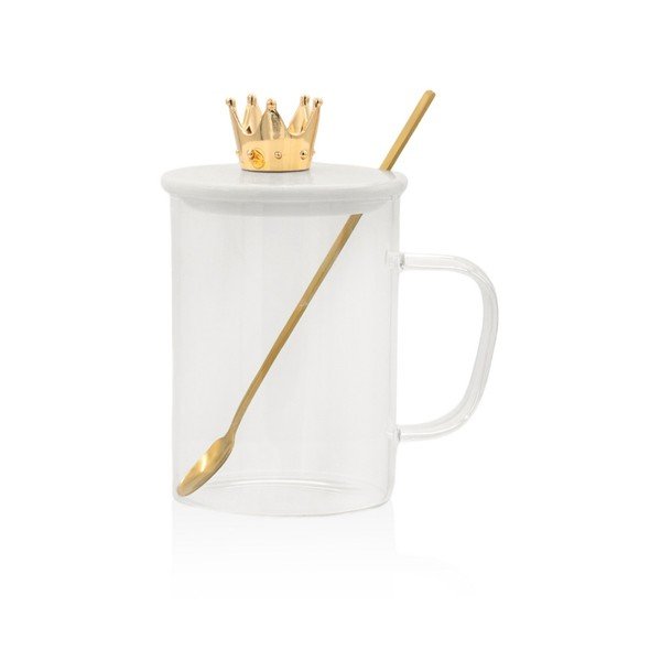 Cană albă din sticlă – Hermia