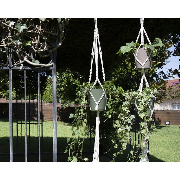 Suport suspendat pentru ghiveci de flori din material textil ø 10 cm (înălțime 120 cm) Macramé – Artevasi-image-3