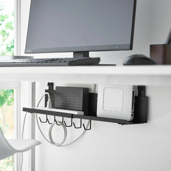 Organizator negru pentru cabluri din metal Smart – YAMAZAKI-image-4