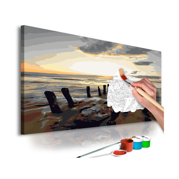 Set de pânze, vopseluri şi perii DIY Artgeist Beach, 60 x 40 cm
