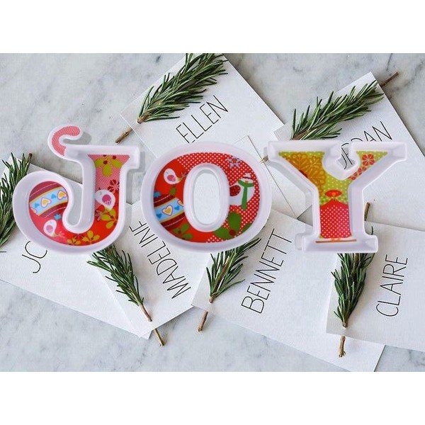 Set 3 farfurii cu motive de Crăciun Silly Design Joy-image-1