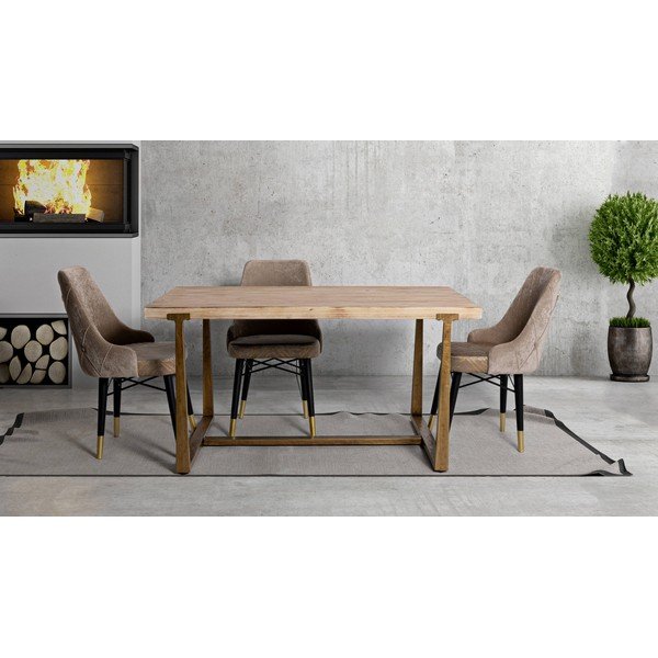 Masă de dining în culoare naturală 150x90 cm Ankara – Mauro Ferretti-image-1