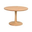 Măsuță de cafea natural  rotundă cu aspect de lemn de stejar 60x60 cm Hobart – Rowico