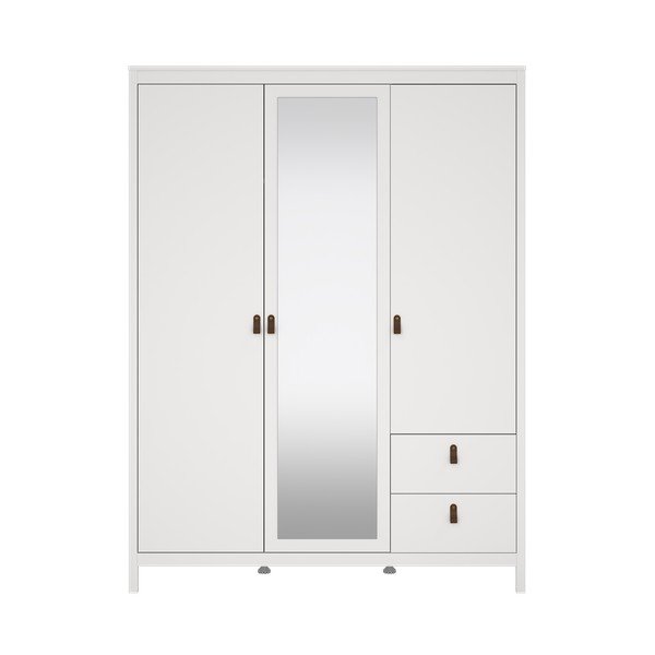 Șifonier alb cu oglindă 150x199x58 cm Madrid – Tvilum-image-2