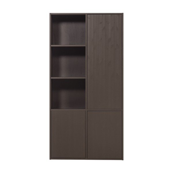 Dulap modular maro închis din lemn de pin 108x215 cm Meggy – WOOOD