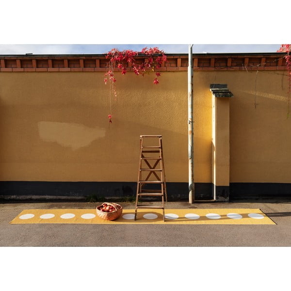 Covor tip traversă pentru interior și exterior galben ocru 70x300 cm Vera Ochre – Pappelina-image-3