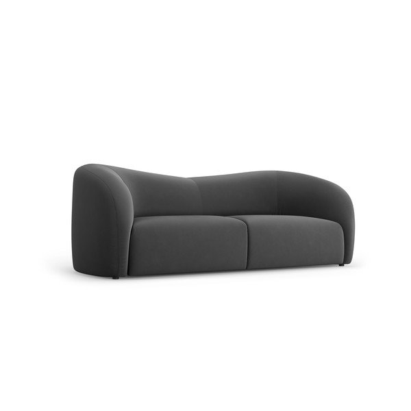 Canapea gri cu tapițerie din catifea 197 cm Santi – Interieurs 86-image-2
