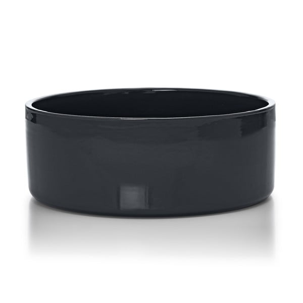 Bol pentru animale pentru câini din porțelan ø 16 cm Scodella Graphite S/M – MiaCara