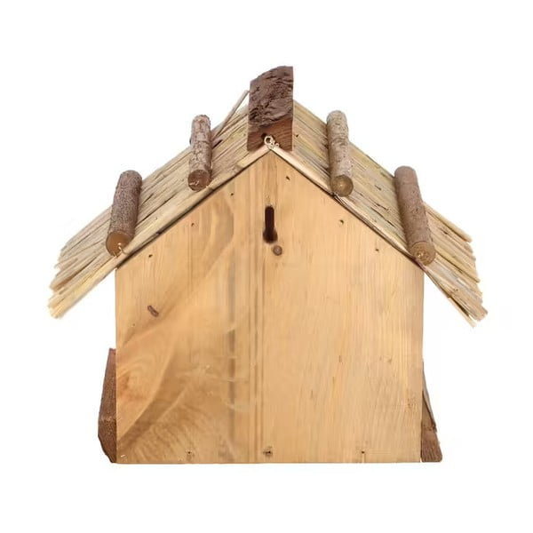 Suport pentru hrănit păsări cu acoperiș din paie Esschert Design, înălțime 22,8 cm-image-2