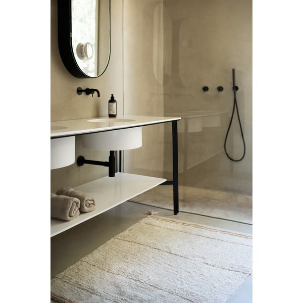 Covor crem lavabil/țesut manual din bumbac 90x130 cm Bloom Natural – Lorena Canals-image-3