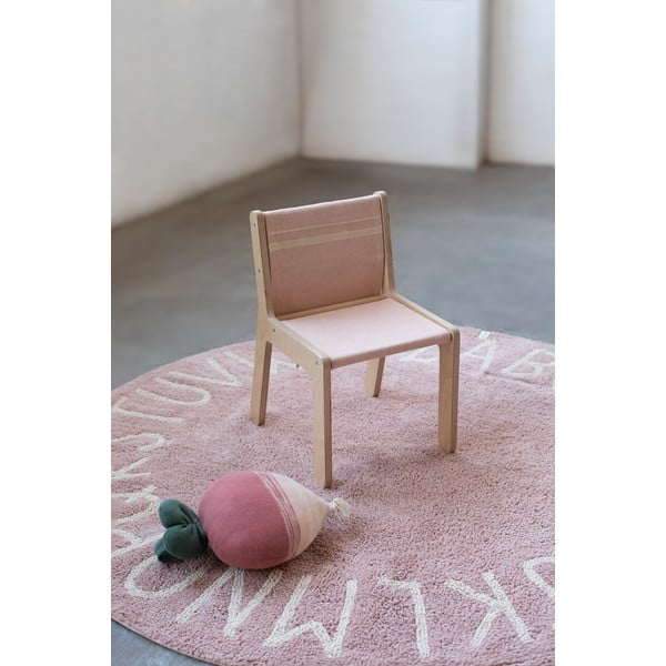 Scaun de copii roz deschis/în culoare naturală Vintage Nude – Lorena Canals-image-1