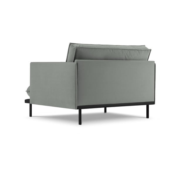 Fotoliu gri cu tapițerie din catifea Auguste – Interieurs 86-image-3