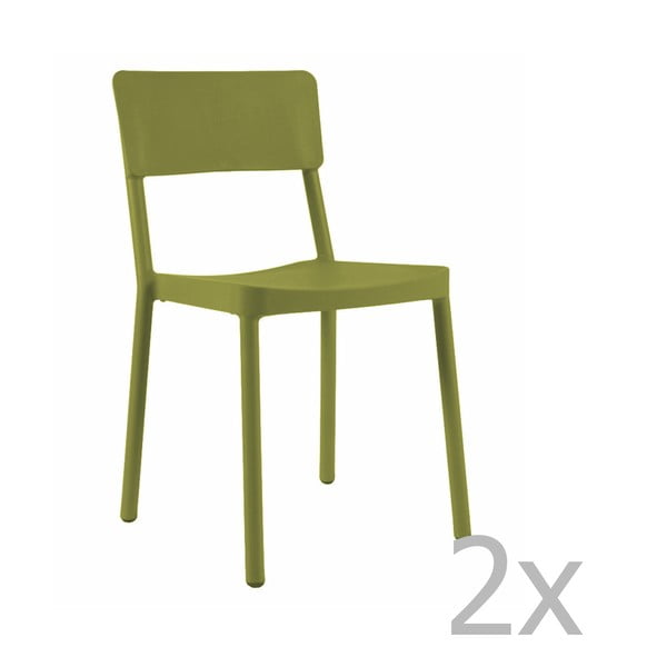 Set 2 scaune de grădină Resol Lisboa, verde