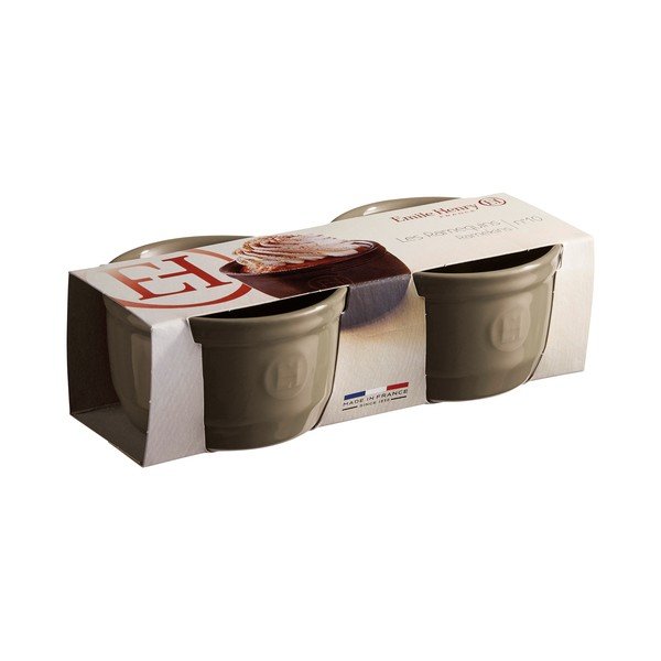 Set 2 forme ramekin Emile Henry N°10, gri rândunică-image-1