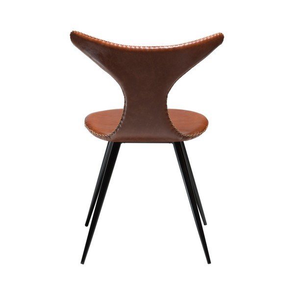 Scaun din piele artificială DAN-FORM Denmark Dolphine, maro-image-3