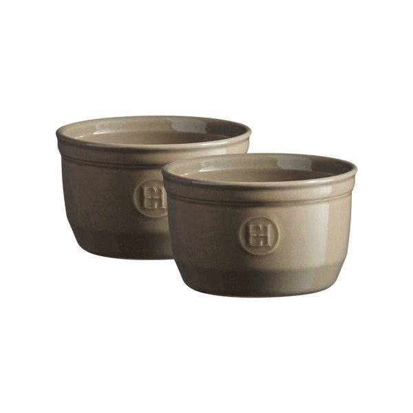 Set 2 forme ramekin Emile Henry N°10, gri rândunică