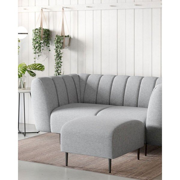 Taburet gri deschis Shel – Ghado-image-1