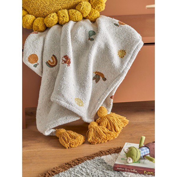 Pătură pentru copii albă 80x100 cm Agnes – Bloomingville Mini-image-1