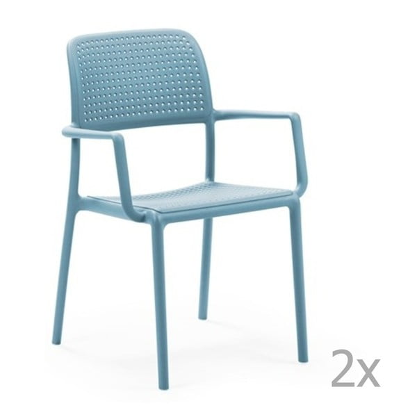 Set 2 scaune de grădină Nardi Bora, albastru