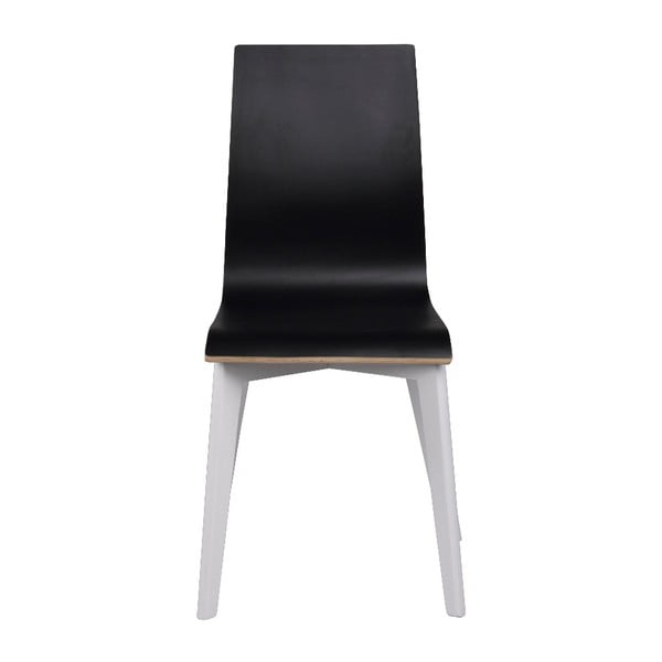 Scaun cu picioare albe RowicoGrace, negru-image-3