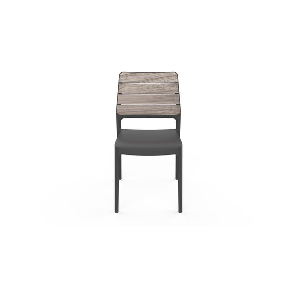 Scaun de grădină gri închis/maro din plastic Deco Porto – Keter-image-1