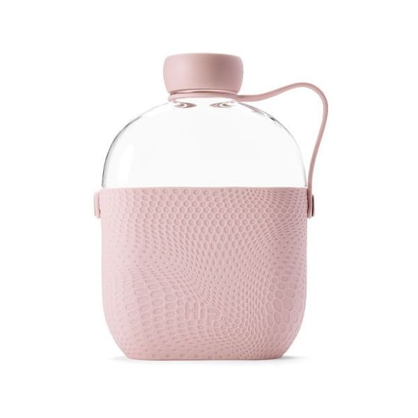 Sticlă pentru apă cu agățătoare HIP Dusty, 650 ml, roz