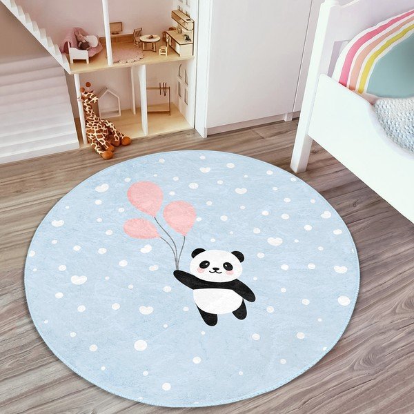 Covor pentru copii albastru deschis ø 80 cm Comfort – Mila Home-image-3