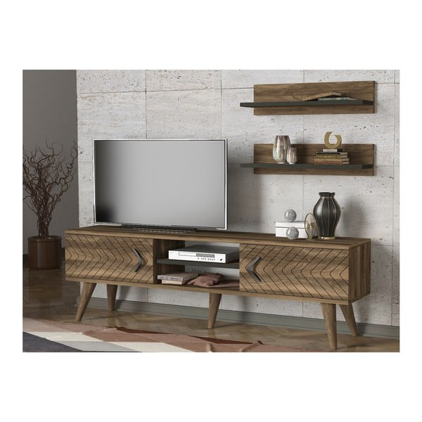 Set comodă TV și 2 rafturi de perete Tera Home Legato-image-4