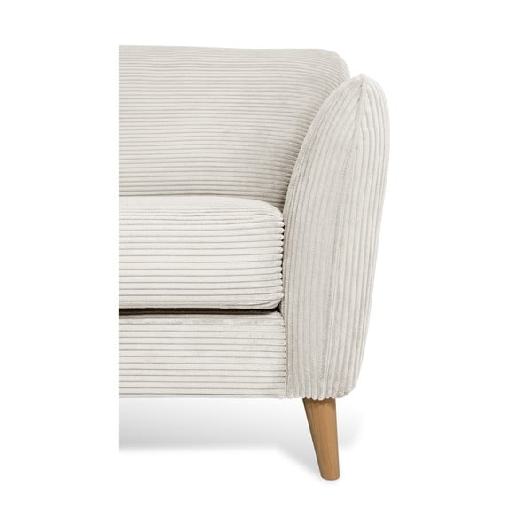 Colțar alb cu tapițerie din catifea reiată  (cu colț pe partea stângă ) Paris – Scandic-image-4