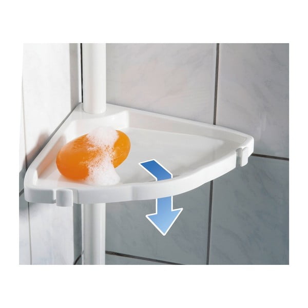 Raft telescopic de perete pentru baie Wenko Easy, alb-image-3