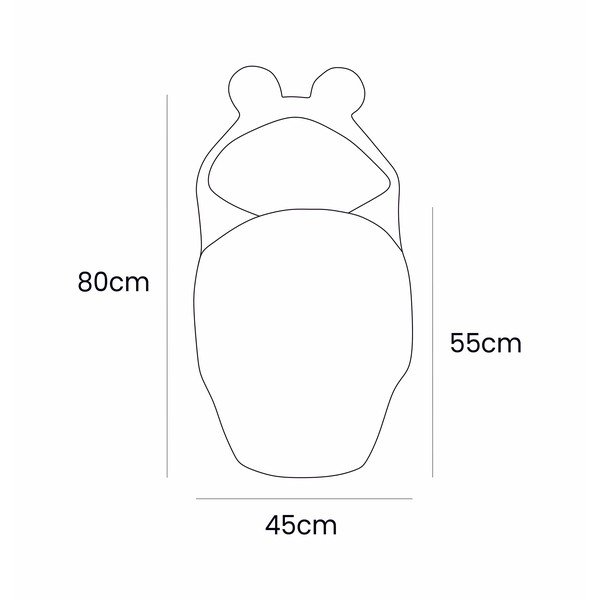 Păturică de înfășat gri din catifea reiată 45x80 cm – Meowbaby-image-2