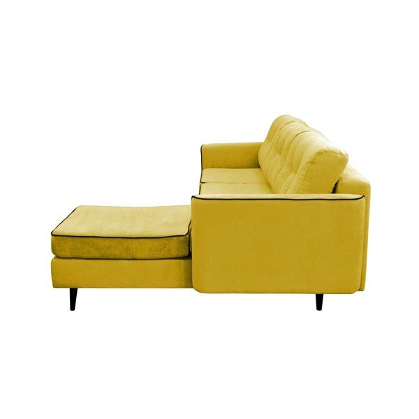 Colțar extensibil Mazzini Sofas Dragonfly, extensie partea dreaptă, galben-image-4