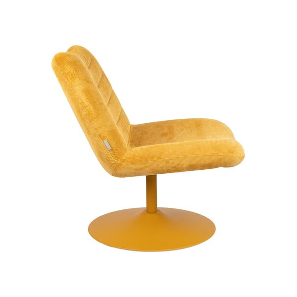 Fotoliu galben ocru cu tapițerie din catifea Bubba – Zuiver-image-3