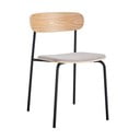 Scaune de dining negre/taupe 2 buc. Adriana – Marckeric