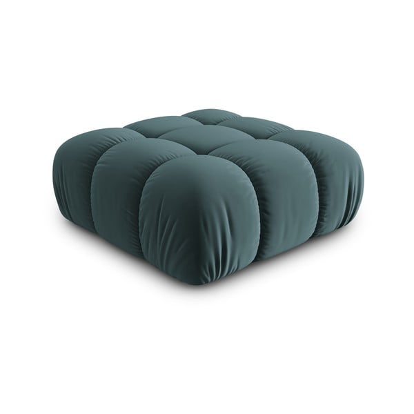 Taburet modular în culoarea petrolului cu tapițerie din catifea Bellis – Micadoni Home-image-3