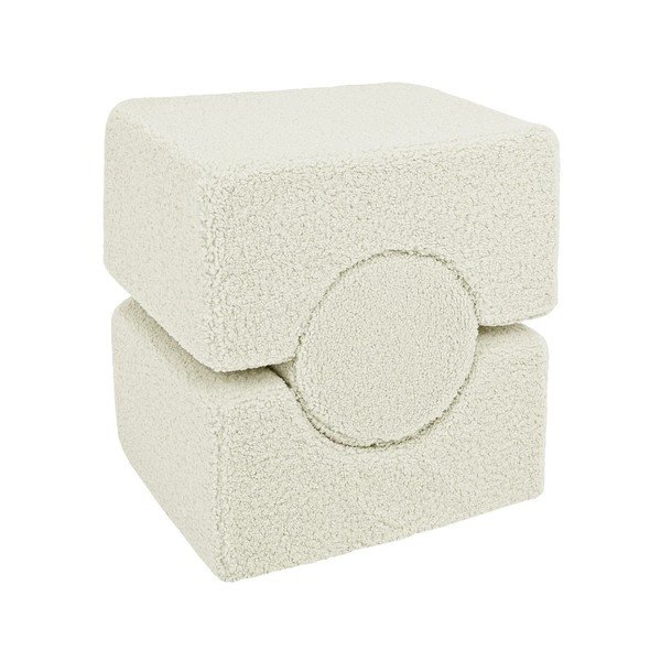 Teren de joacă din spumă alb 3 buc. din material bouclé înălțime 30 cm 83x45 cm – Meowbaby