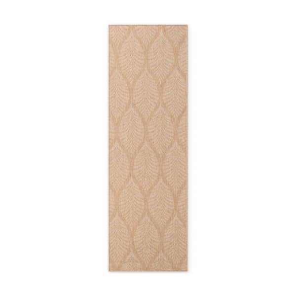 Covor tip traversă pentru interior și exterior bej/fildeș 80x250 cm Duet Liora – NORTHRUGS