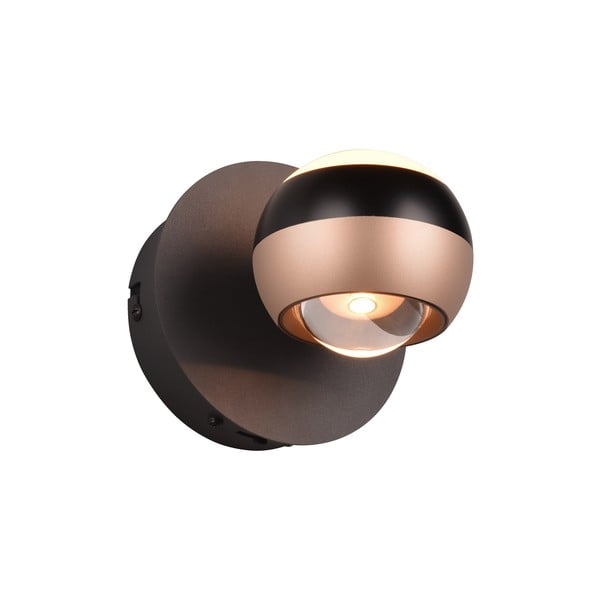 Aplică de perete negru-arămiu  LED ø 10 cm Orbit – Trio Select-image-1
