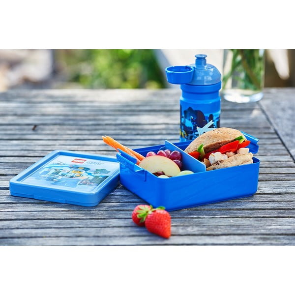 Sticlă de apă pentru copii LEGO® City, 390 ml, albastru-image-1