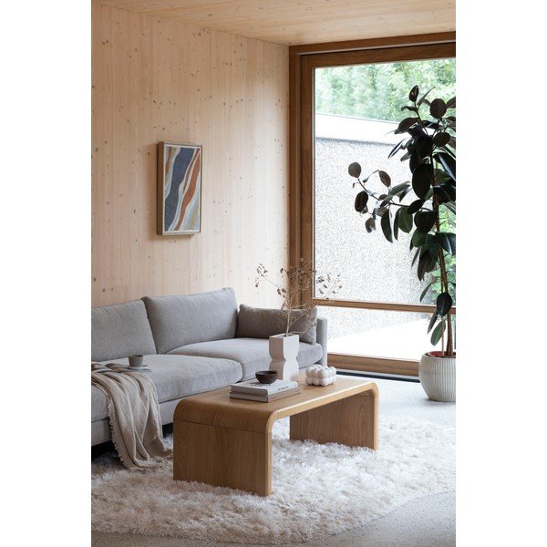 Măsuță de cafea în culoare naturală cu aspect de lemn de stejar 60x120 cm Brave – Zuiver-image-1