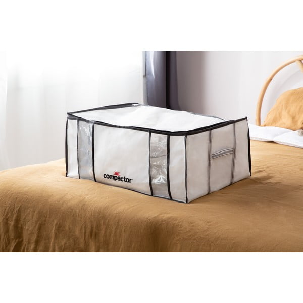 Cutie de depozitare pentru haine din material textil cu vacuum/cu pereți întăriți 65x45x27 cm Life – Compactor-image-1