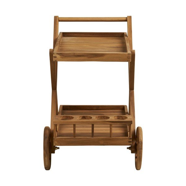 Măsuță de servire cu roți din lemn masiv 50x86 cm Pasaku – House Nordic-image-4